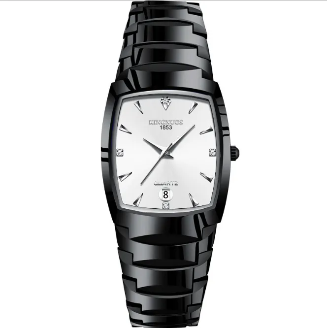 Good s Luxury Lovers Парные кварцевые умные часы с бриллиантами, 40 мм циферблат, мужские, 25 мм, диаметр, женские часы, вольфрамовая сталь, дата, Wristw279S