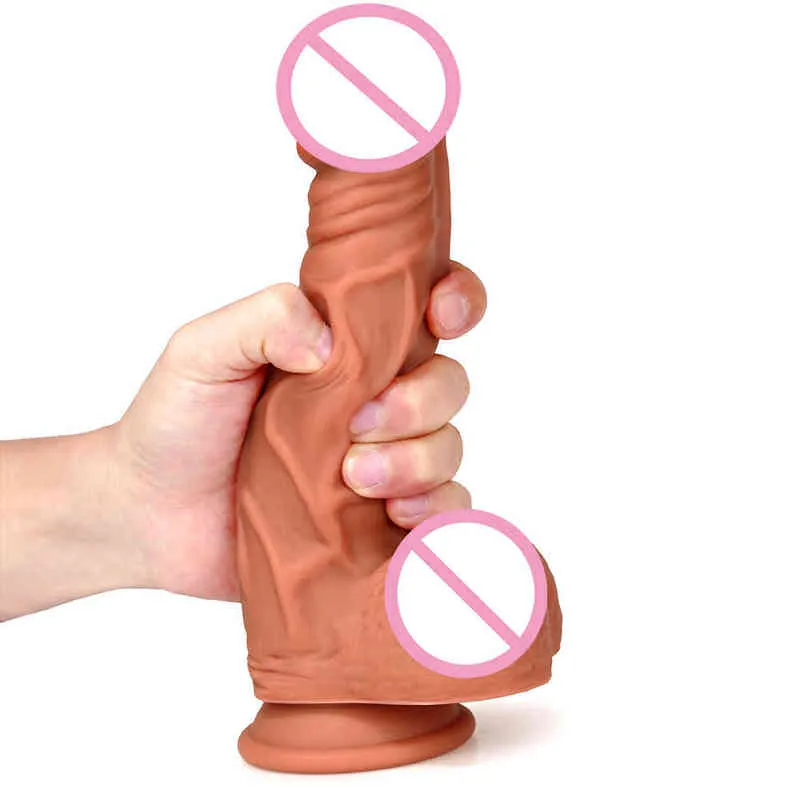 NXY Dildos Zabawki Anal Nowy Płynny Żel krzemionkowy Symulowany Duży Penis Kobiet Masturbacja Orgazm Stymulacja Stick Dorosłych Produktów Dildo 0225