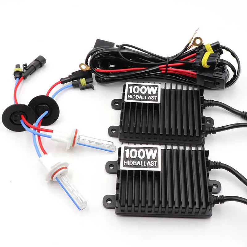 6000K H1 H3 H4 H7 H11 9006 100W 4300K 8000K Ballast HID Xenon Kit 12V Billjus strålkastare 9005 9006