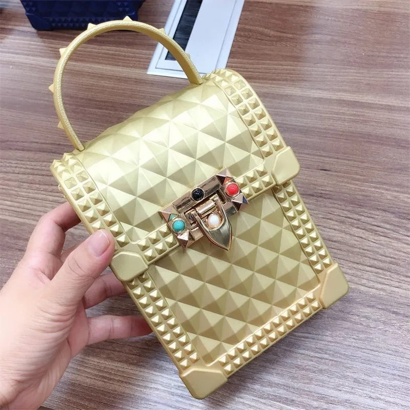 2022 Evening Bags New Jelly Pvc Mobile Phone Chain, Mini Square Small Bag, Zero Wallet