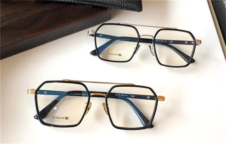 Verkoop van retro optica brillen 5225 vierkante titanium frame optische bril veelzijdige eyew royale stijl topkwaliteit wit288l