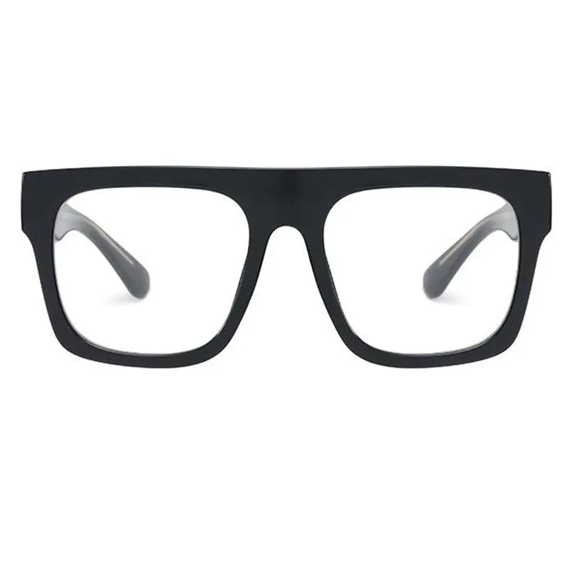 نظارة شمسية كبيرة مربع قصر النظر نظارات القراءة الرجال للنساء مصمم العلامة التجارية عتيقة إطار النظارات الضخمة القريبة من 0 إلى -6 0251Y