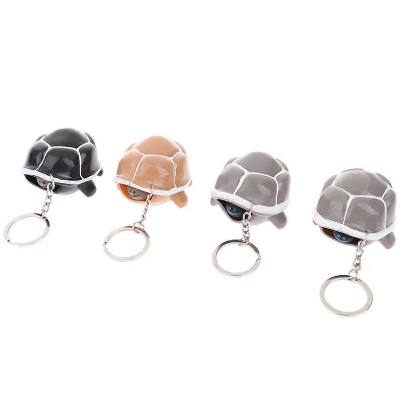 Porte-clés tête télescopique de tortue mignonne, dessin animé, Anti-Stress, jouets à presser, jouet amusant, cadeau G1019