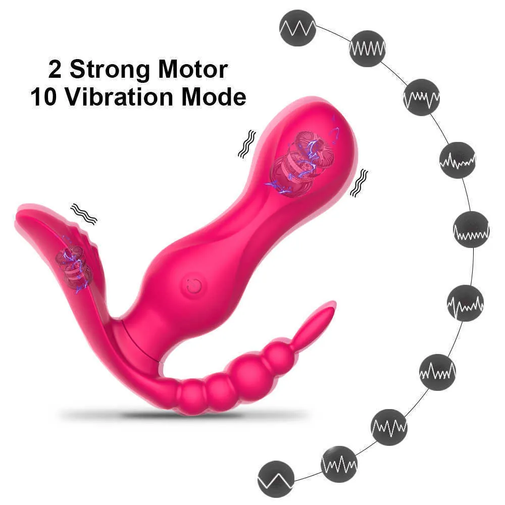 Kablosuz 3 Arada 1 G Spot Uzaktan Kumanda Vibratör Kadınlar için Klitoris Stimülatörü Giyilebilir Panties Yetişkinler için Dildo Erotik Q06027705018