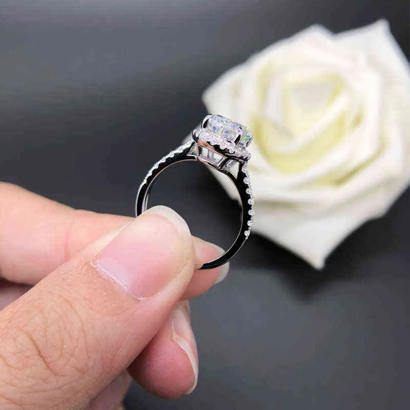 2-karaats ringen ovaal geslepen diamanten verlovingsring sterling zilver massief trouwring ringen bruidssieraden inclusief doos 2202098251921