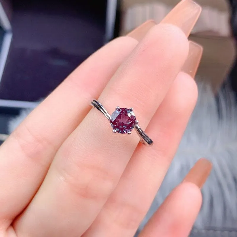 925 Kadınlar İçin Gümüş Yüzükler Doğal Alexandrite Ring Düğün Anillos de Matrimonio Pareja En Oro 14 K 2202235255385