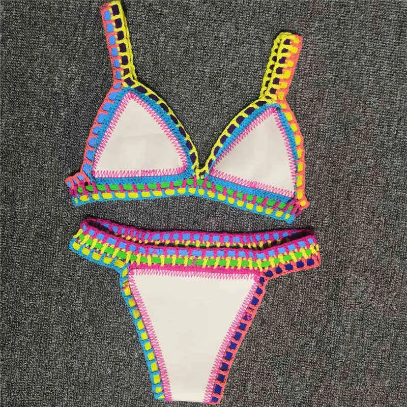 Femmes Bikini Set Reveible Swwearwearwear Sexy Sexy Low Tai-Handmade Massuit de baignade Femme Suivi de baignade Femme 253G4438196