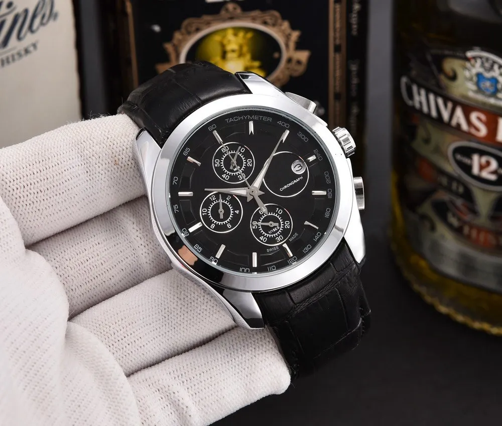 TIS ma 2021 męskie zegarki najlepsze marka A1 luksusowy stopwatch sportowy wodoodporny skórzany kwarc zegarek Man Fashion Business Clock Relogio267s