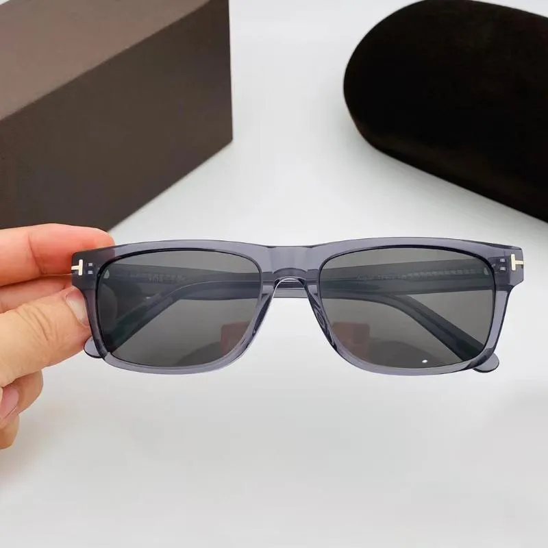 Sonnenbrille TF678 Rechteck Männer 2021 Luxusdesigner -Marke Sonnenbrille Strong Acetat dick270g