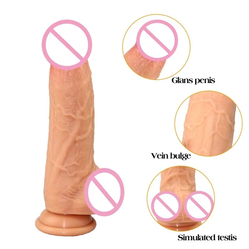 Neu eingetroffen: Riesiger Silikondildo, weich, realistisch, Penis, Vagina, G-Punkt-Stimulator, kraftvoller Schwanz auf Saugnapf, sexy Spielzeug für Frauen