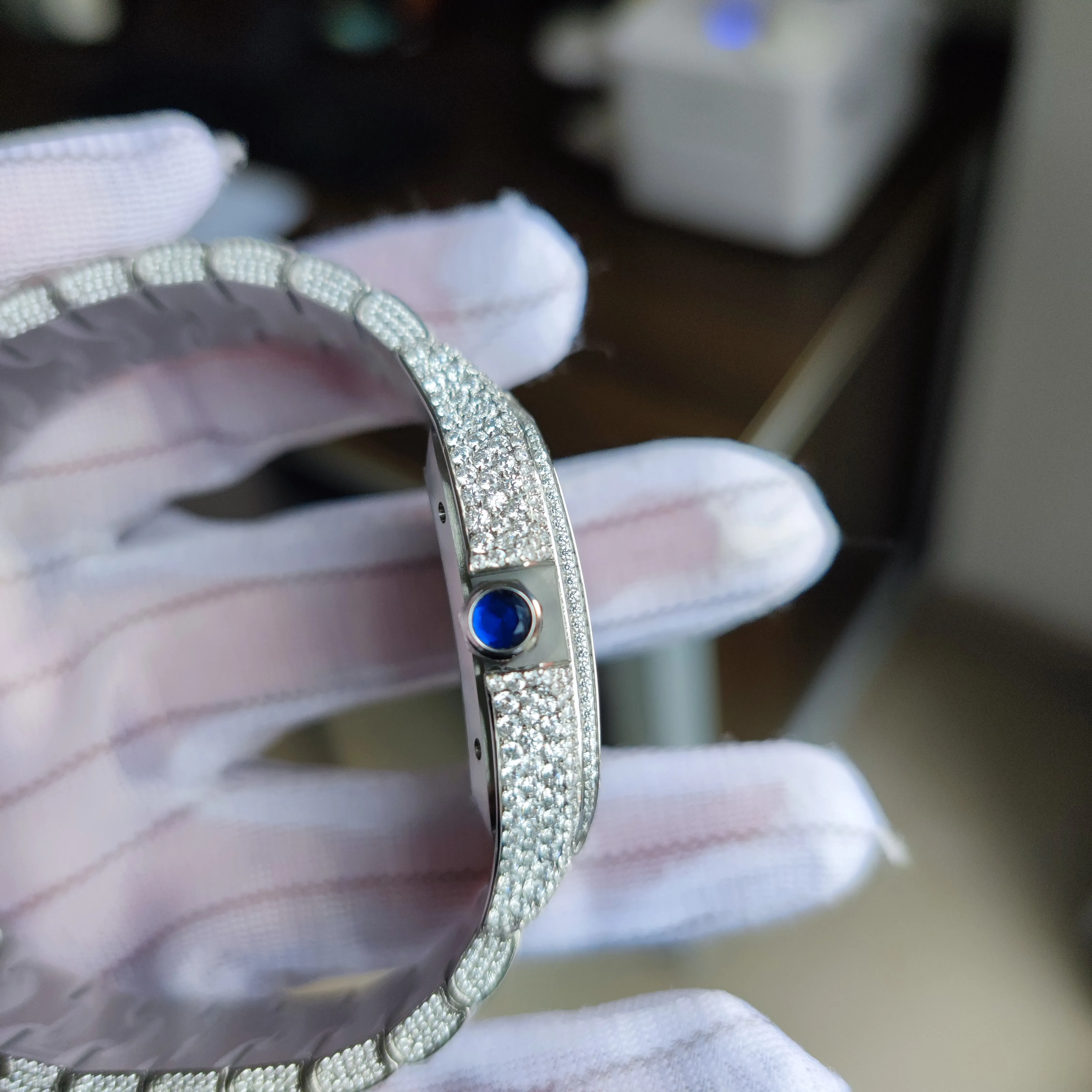 40mm högsta kvalitet nyaste män tittar på armband romersk arab timme maker diamanter