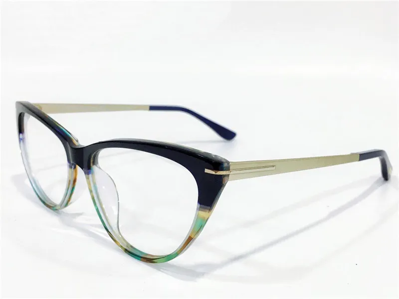 Novo design de moda óculos ópticos 5354 armação de olho de gato simples estilo popular leve e confortável de usar óculos transparentes248F