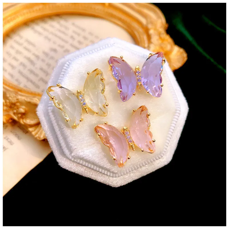 Brooches For Women Anti-glare Butterfly Cubic Zirconia Multicolor Small Collar Stabbing Brooch Corsage Pin Fine Jewelry