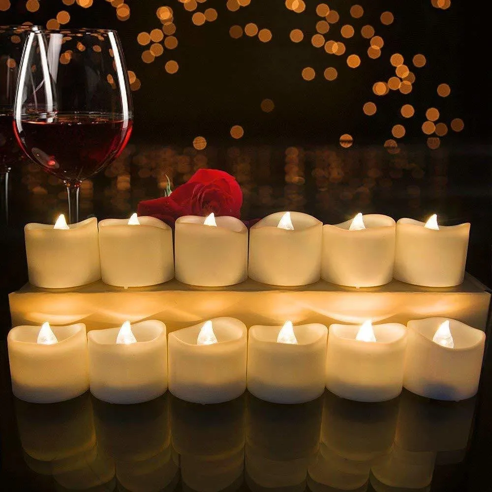 LED Flameless Tea Light Tealight Candle Wedding Decoration Battery 210310287H