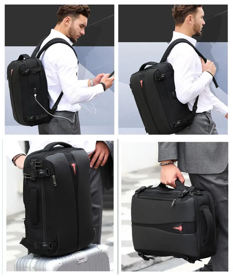 Mochila POSO 15 6 polegadas Laptop Outdoor Fashion Travel Business Nylon Impermeável Student257Z
