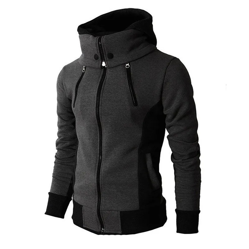 Heren Hoodies Sweatshirts Zipper Men Jackets Herfst Winter Casual Fleece Coats Bomber Jacket sjaal kraag mode mode man mannelijke buitenverslijpende fit hoody 220826