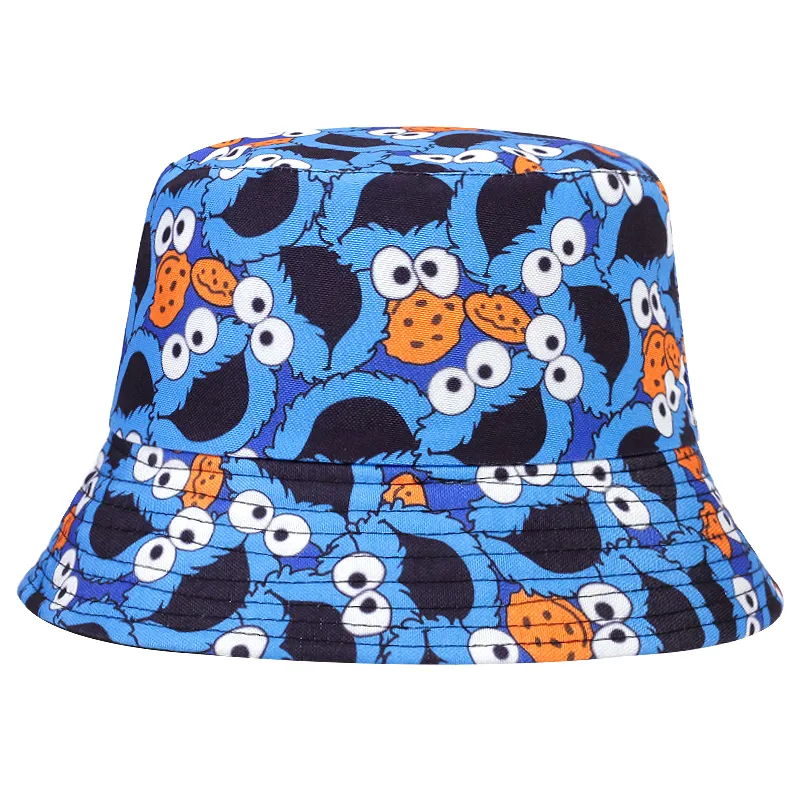 Cappello da pescatore reversibile reversibile da donna stampato vintage estivo Cappello da pescatore hip-hop da strada pieghevole in cartone animato4754333