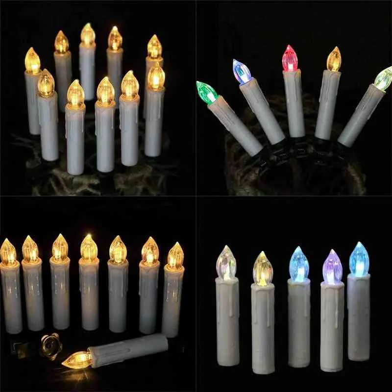 Candele senza fiamma RGB a cera di paraffina elettrica con bordo irregolare senza fiamma, a forma di luce feste di matrimonio/casa/Natale/decorazione