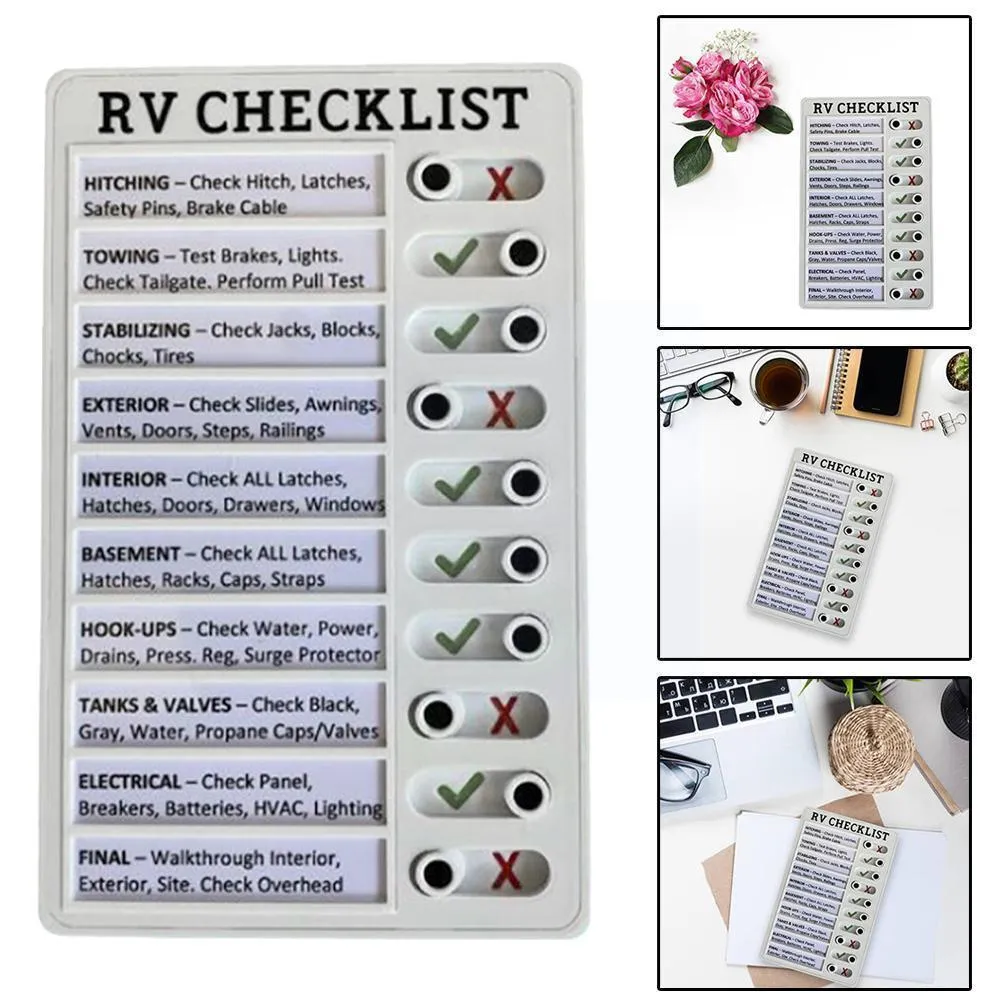Nieuwe Draagbare Rv Checklist Note Board Verwijderbare Klusjes Herbruikbare Creative Note Pad Voor Thuis Camping Reizen Ouderenzorg Checklist236E
