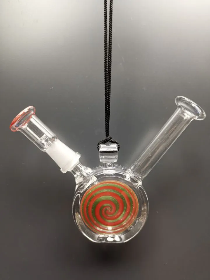 Nuevo Mini tubo de agua de pipa de agua de bong de vidrio de colores de 10 mm con cúpula de vidrio para uñas zeusartshop