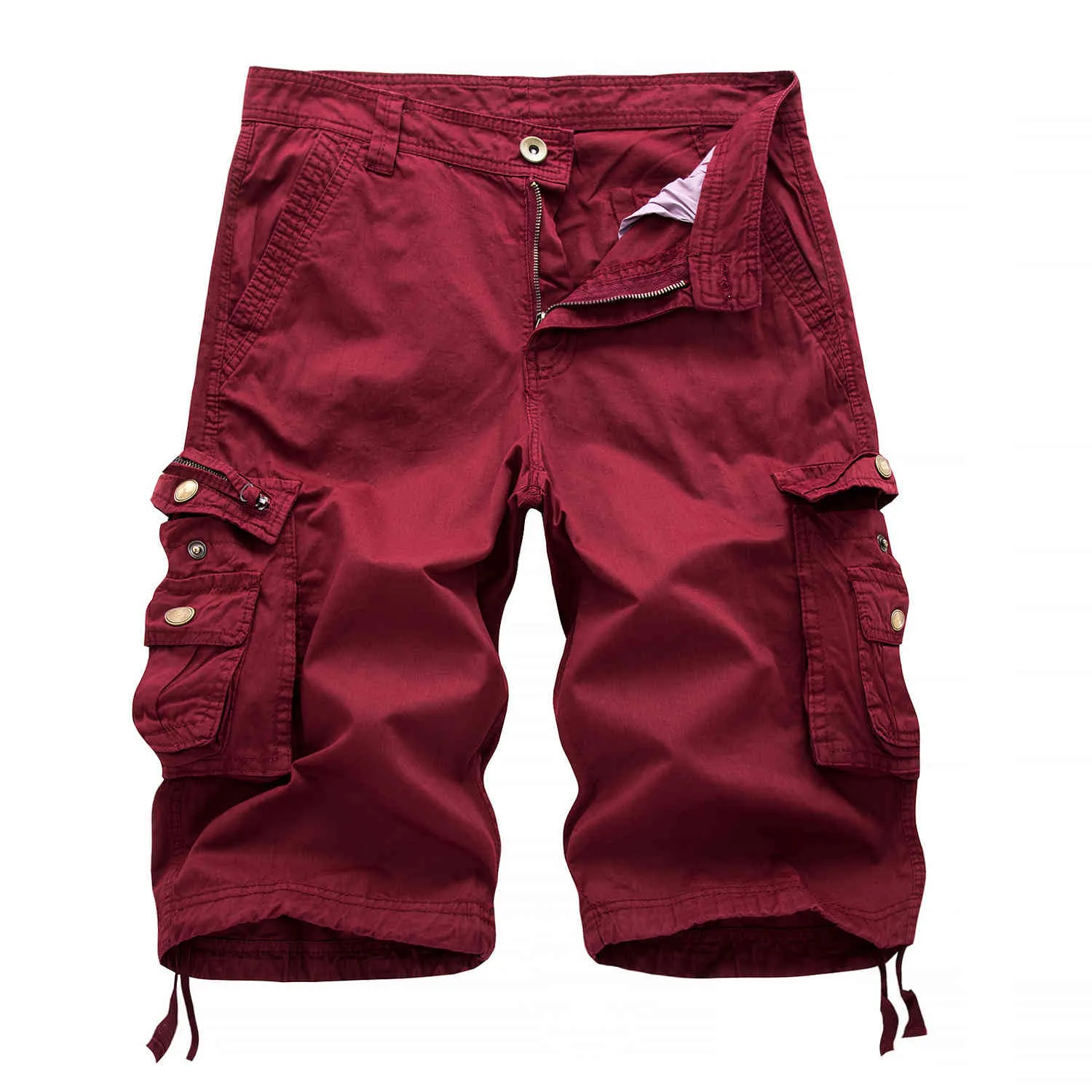 8 kleuren plus size 29-48 merk zomer camouflage losse vracht shorts mannen camo korte broek Homme geen riem