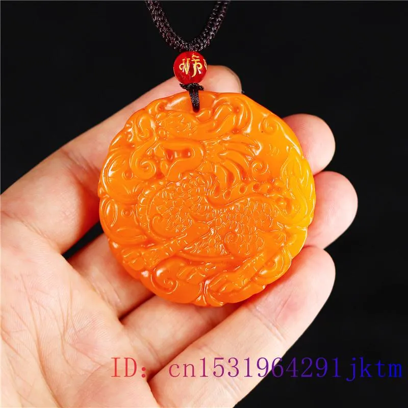 Jade jaune kirin pendentif dragon jadee homme collier hommes sculpté femmes amulette charme cadeaux naturels bijoux chinois