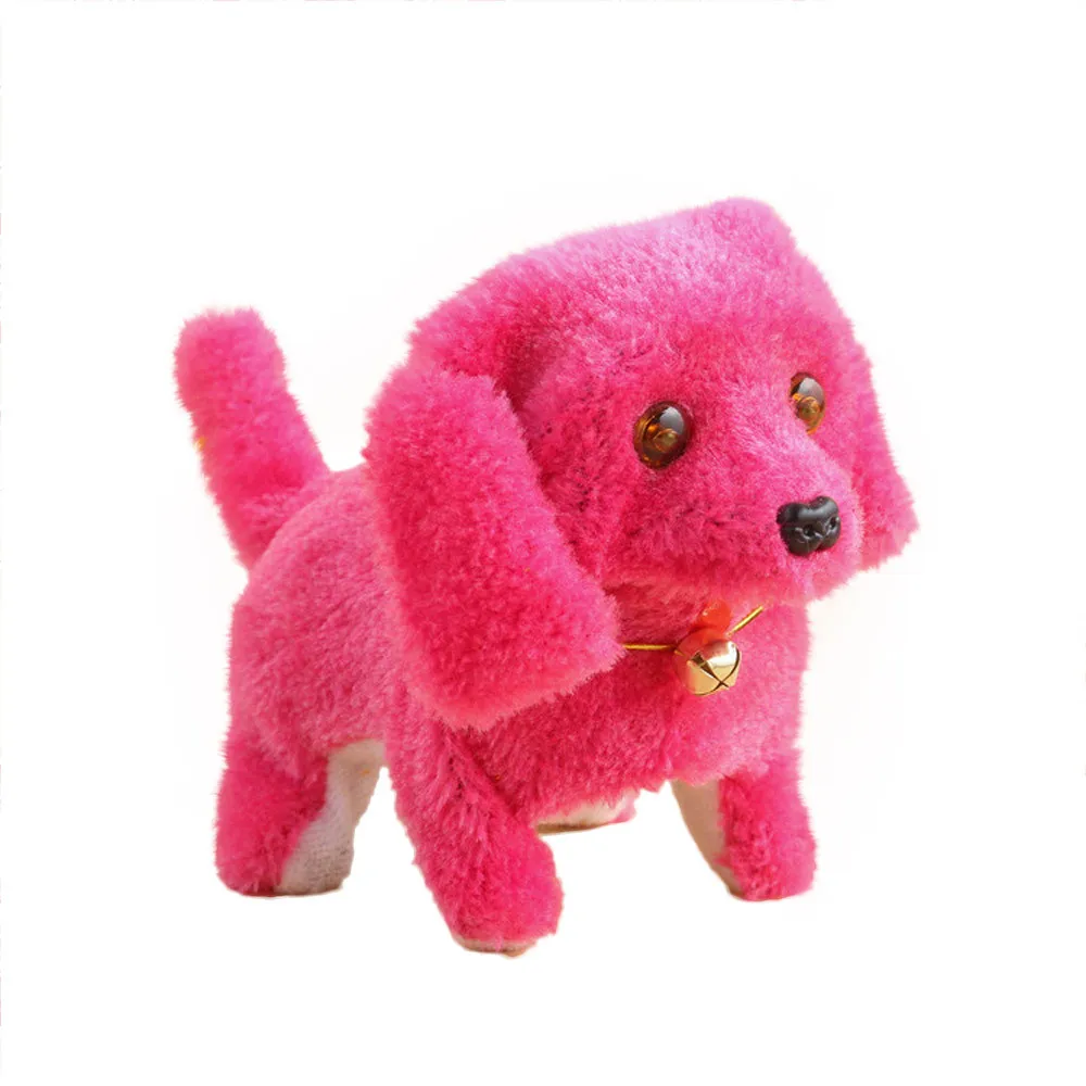 Musique lumière mignon en peluche robotique électronique marche intelligente chien chiot jouet pour enfant mignon peluche poupée filles cadeau pour les enfants