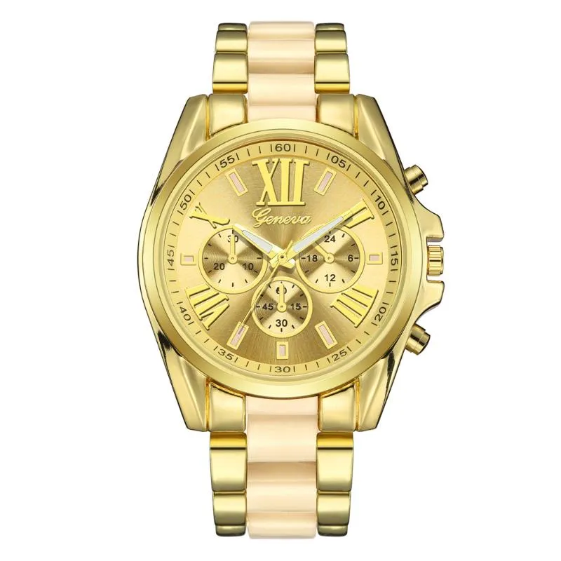 Wristwatches Classic Men's Watch GENEVA Reloj Hombre Fashion Quartz Gold Zegarek Meski Multi-dial Clocks Luminous Montre Homm211n