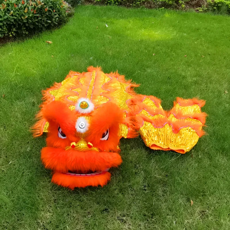 RPYAL Lion Dance Mascot Costume Kid Age 5-10 Cartoon Pure Wool Props Sub Play Funny Parade Strój Sport Sport Party Ca229J