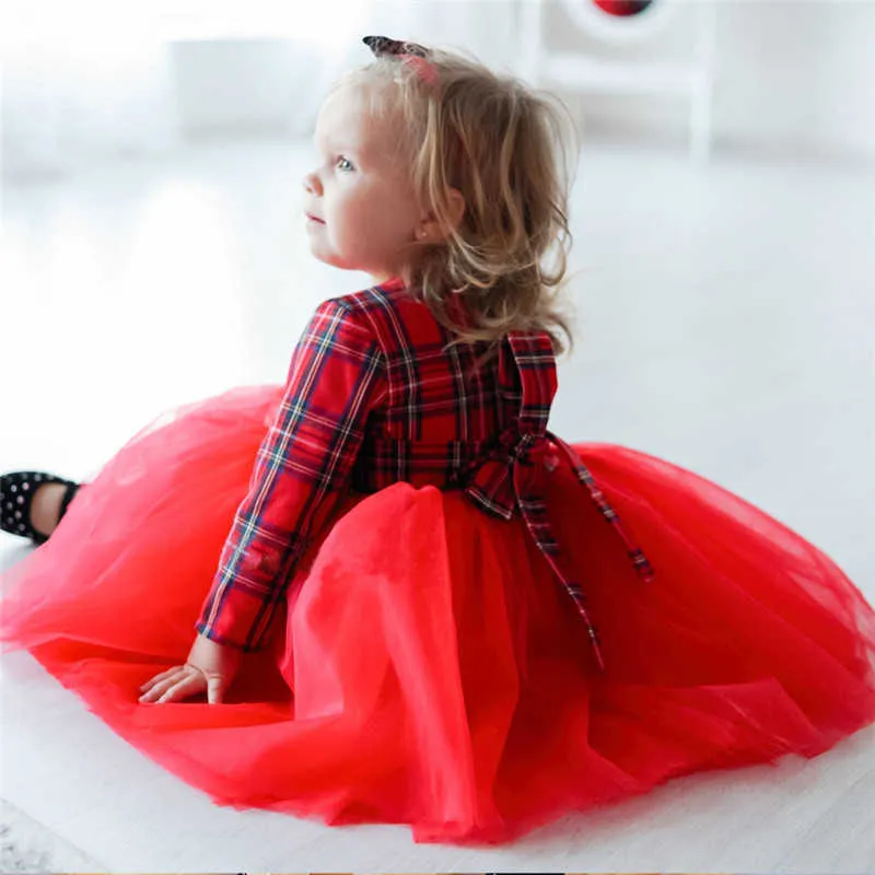 Noël mère fille robes maman et moi famille correspondant tenues vêtements hiver filles Plaid maman 2107248382090