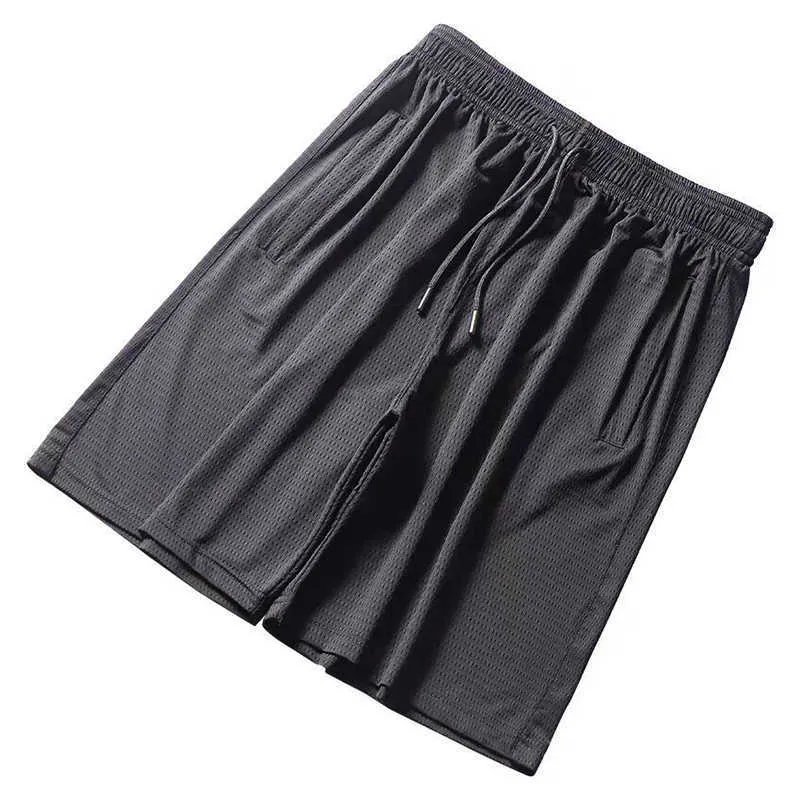 Zomer Mannen Ijs Zijden Casual Broek Ultradunne Sport Sneldrogend Ademend Air-conditioning Grote grootte voor 210716