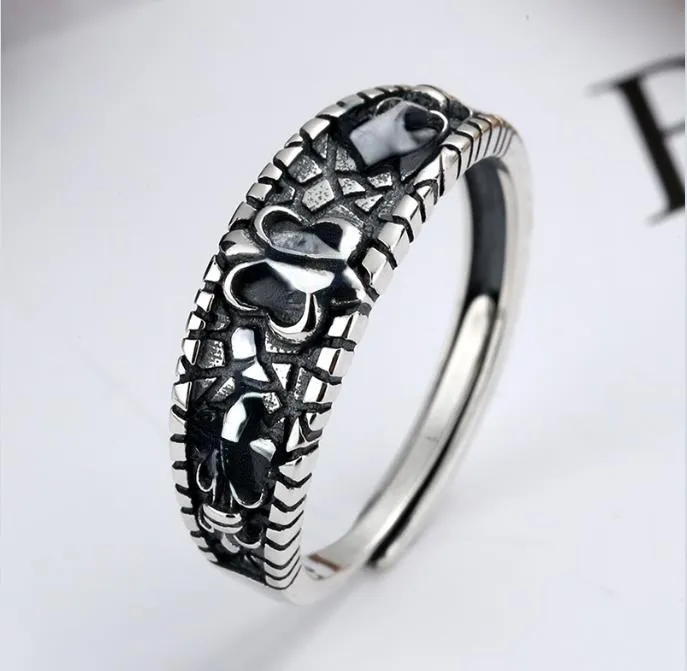 5 typer av stilringar punk euramerikansk ring mode gjuten titan stål ring rostfritt stål korsblommor öppningsringar