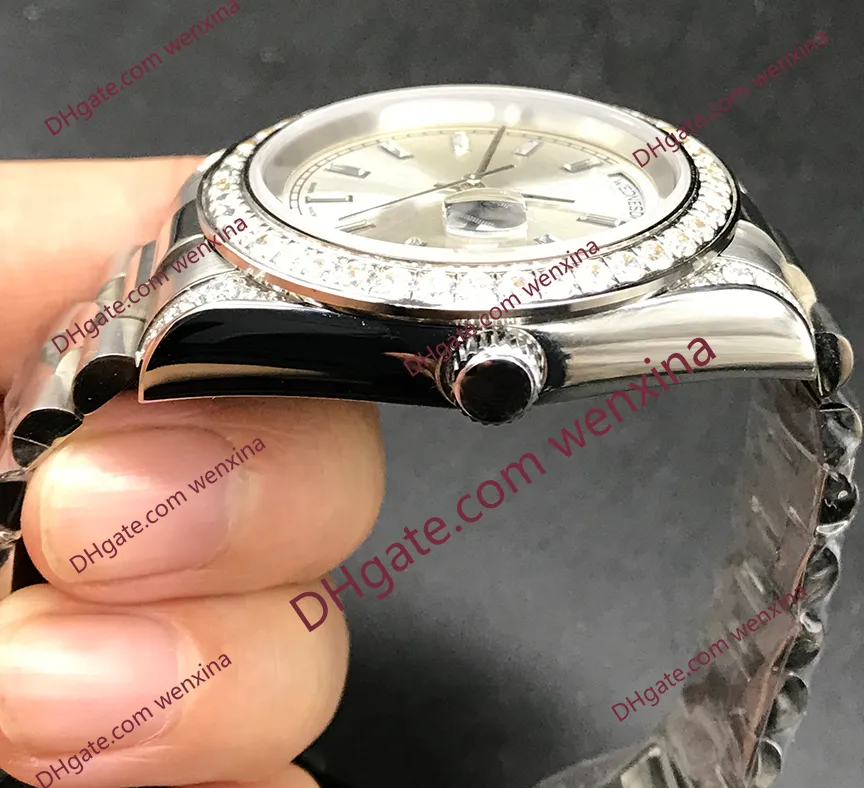 Reloj de diamantes de alta calidad de es, relojes mecánicos de 41mm para hombre, reloj automático de acero resistente al agua montre de luxe 2813