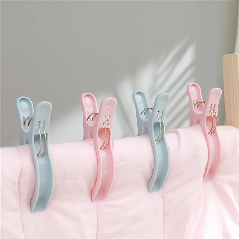 Ouniena 12 sztuk Plastikowy Clothespins Pralnia Ubrania Pinki Plażowe Ręczniki Klipy Jasne Kolor Odzież Pegs Jumbo Rozmiar do leżaków