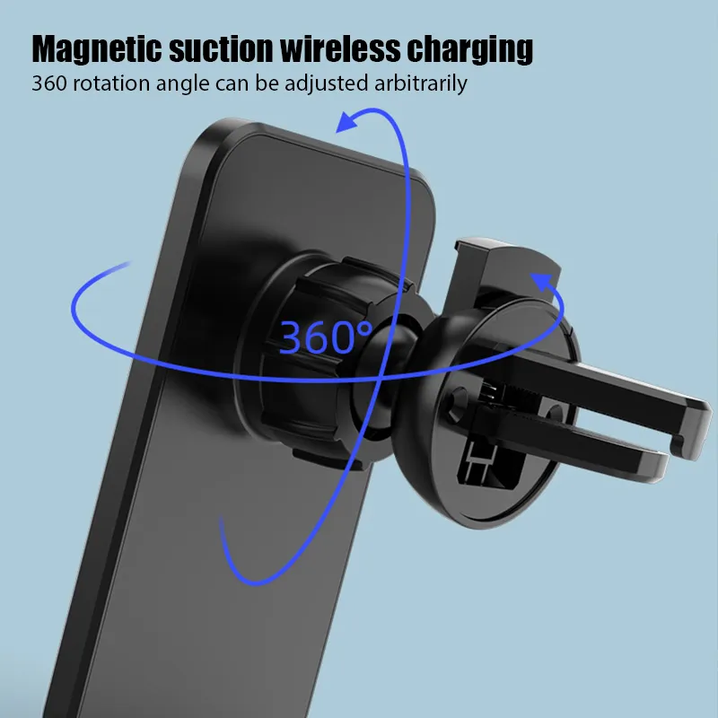 Magnetyczny ładowarki telefoniczne Ładowarki telefoniczne na montażu samochodowym dla iPhone12 Pro Mini Max 15W Bezpieczne szybkie ładowarki