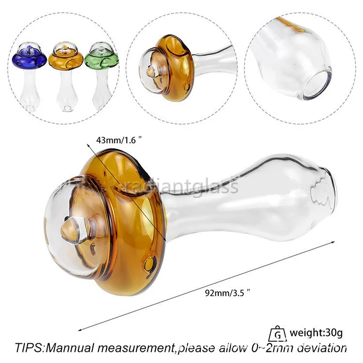 glass smoke pipe UFO shaped colors oil burner mini bubbler water pipe portable hand spoon tobacco pipes