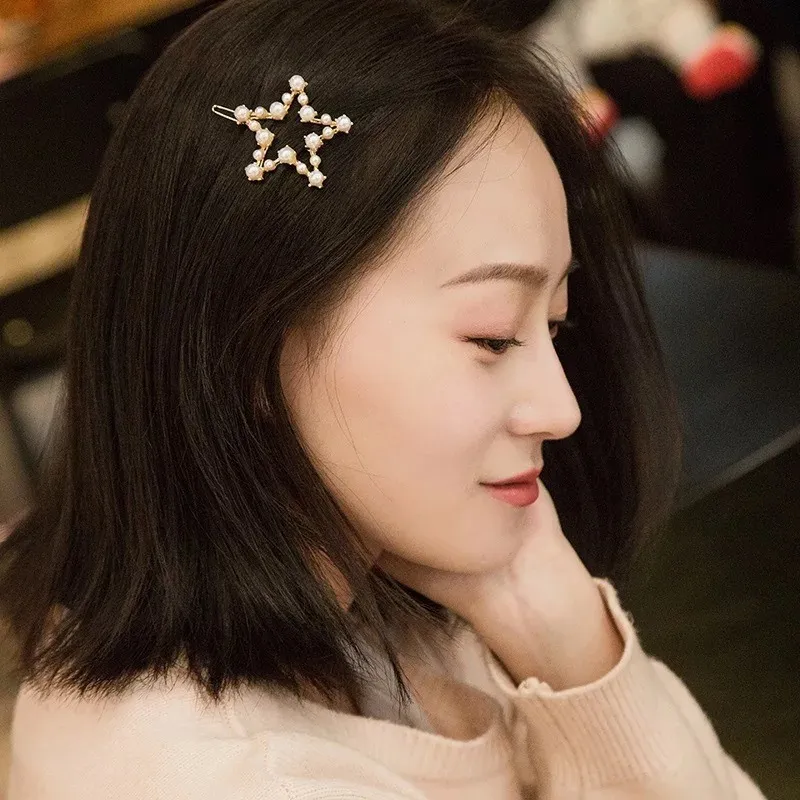 Crystal Pearl Clip Metal Hairclip Elegant Barrette Bobby Pins Wedding Hair Styling Tool Clips for Women