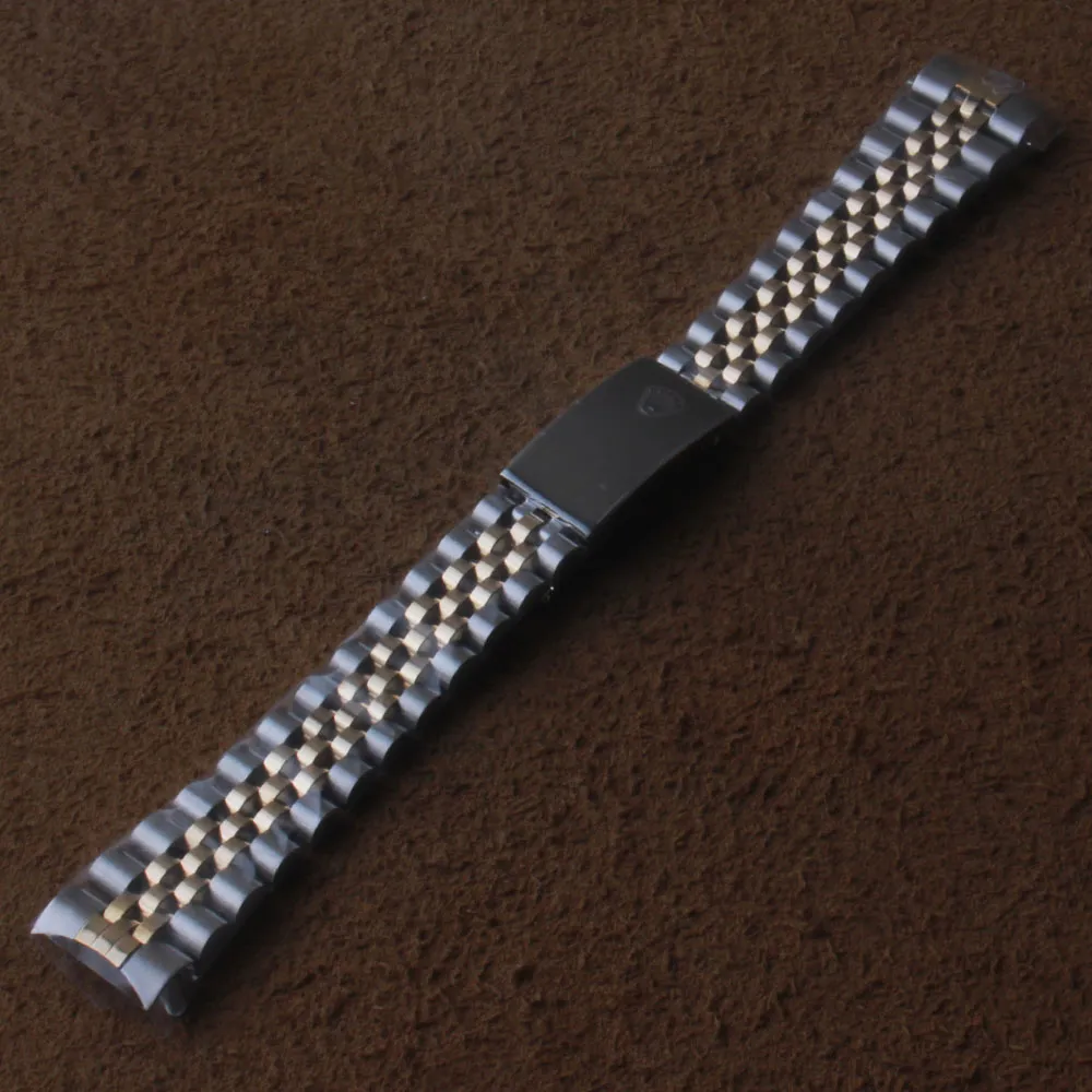 Нержавеющая сталь 316L с ремешками из 18-каратного золота, браслет для часов Rol Date-just 126334, аксессуары, ремешки 13, 17, 19, 20 мм