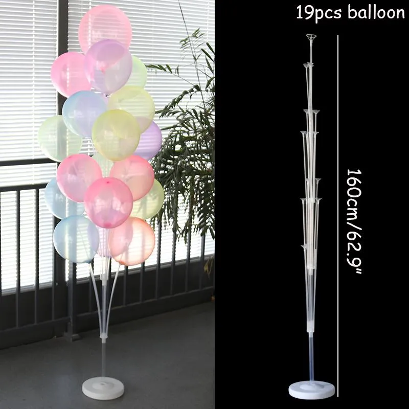 Parti Dekorasyonu 7 13 19 Tüp Balonları Stand Balon Tutucu Sütunu Konfeti Çocuklar Doğum Günü Bebek Duş Düğün2424