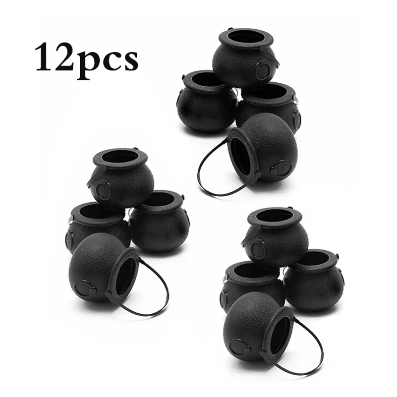 Witch Cauldron Bucket Holder Candy Container Halloween Props Party Decor Y201006252u