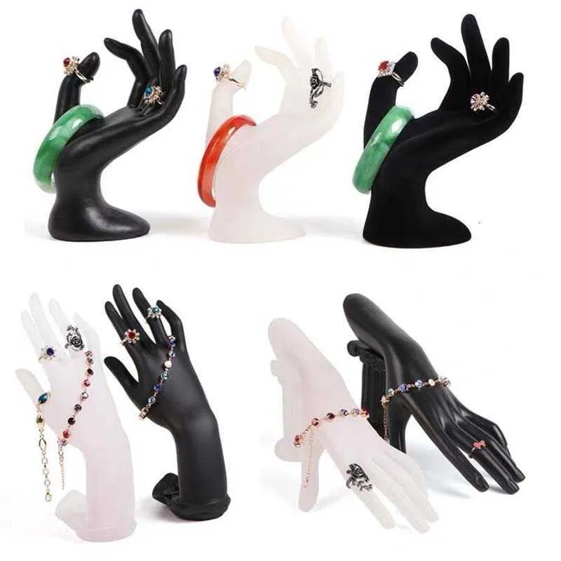 Female Mannequin Hand Women Display Model Watches Rings Bracelets Necklace Jewelry Artwork Black Leaning 211014258l