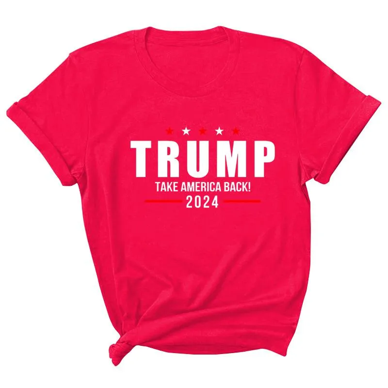 15 スタイルトランプ 2024 Tシャツレタープリントラウンドネック Tシャツカジュアル米国大統領選挙トランプ半袖セーター