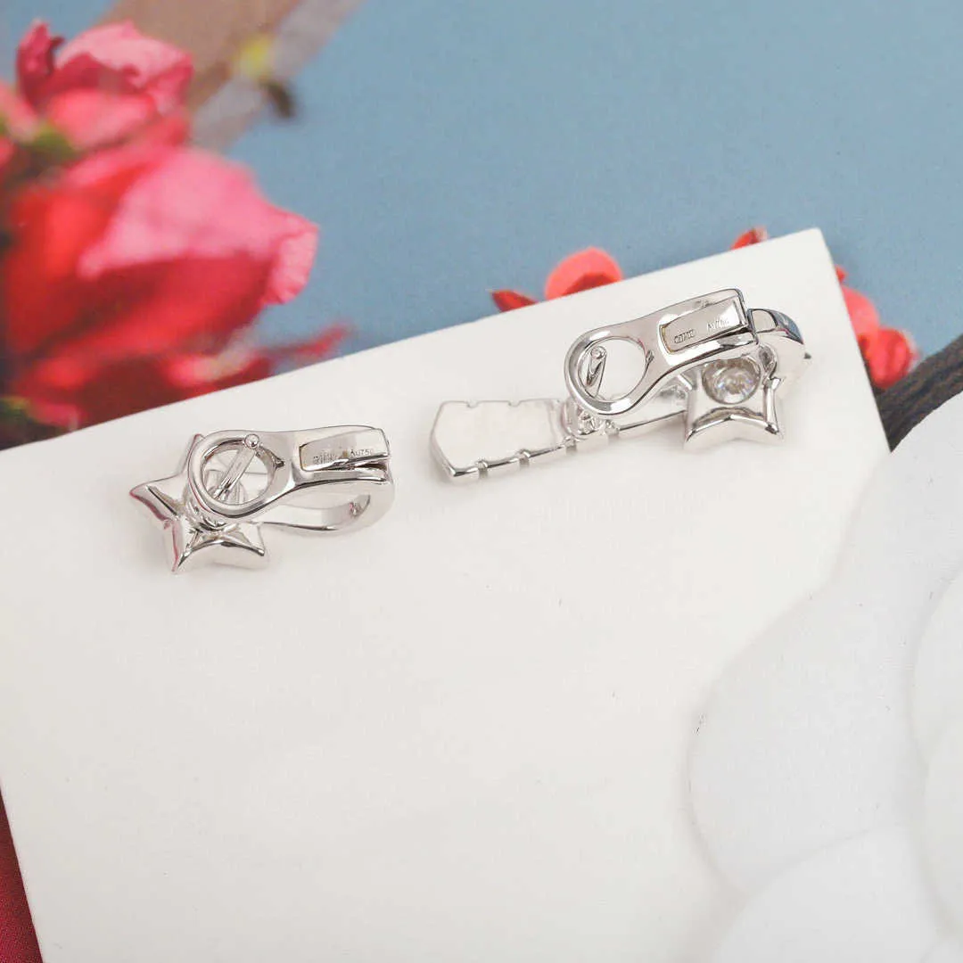 NYTT HOTA STUR PURE 925 Sterling Silver Jewelry for Women Meteor örhängen Luxury Clip Ear Stud Earrings Design Hot Summer Star