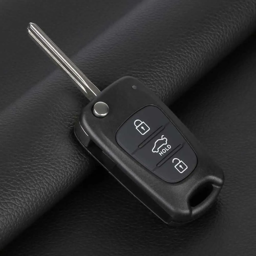 Replaceable Car Flip 3 Button Remote Key Fob Case Shell Cover Fit For Hyundai 20062013 KIA Rondo Sportage KIA Soul KIA Rio7594578