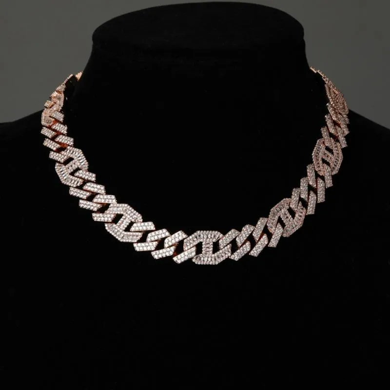 Chains Vinregem Hip Hop Rock Created Gemstone Party Men's Cuba Chain Necklace Bracelet Fine Jewelry Gift237Q