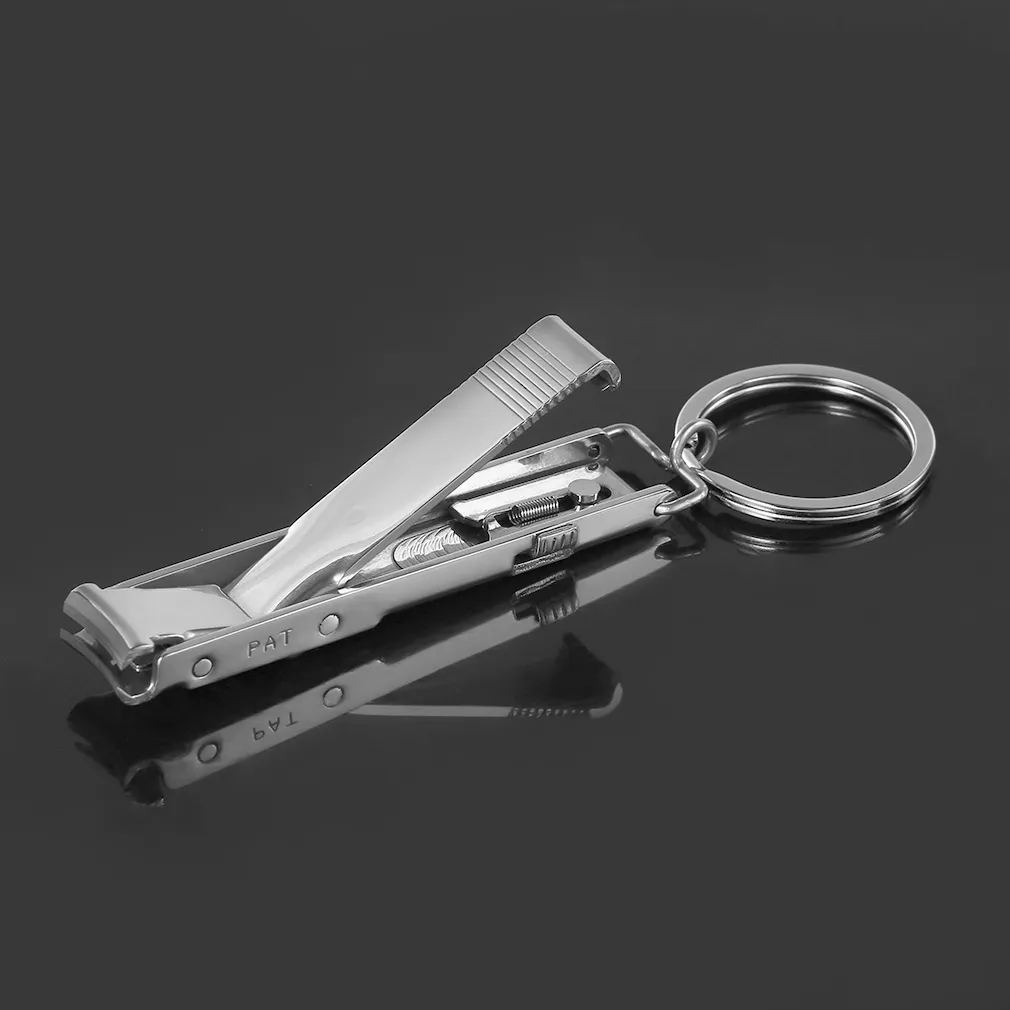 Paslanmaz çelik ultra ince katlanabilir el ayak parmağı çivi kupürleri kesici anahtarlık kesici düzeltici gümüş alet anahtar ring2729210