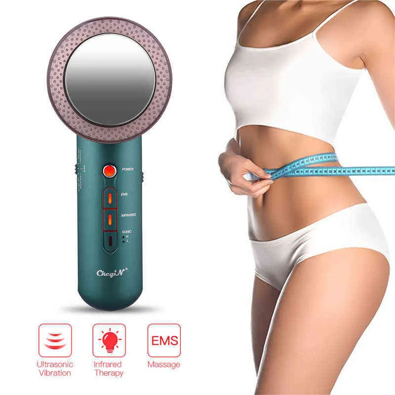 NXY Face Care Devices Ckeyin Ultrasonic Body Massager Galvanic EMS Жирный целлюлит Инфракрасный