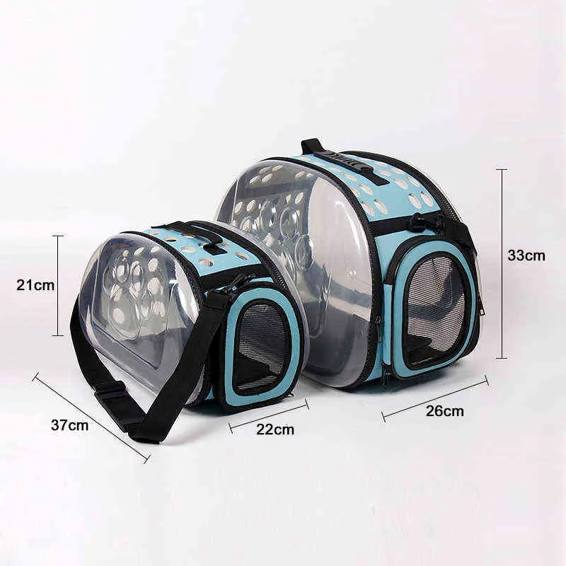 Sac à dos de chat sac portable animal de compagnie pour petits chiens lapin voyage sacs de plein air respirant sac à dos capsule boîte en plastique 211120