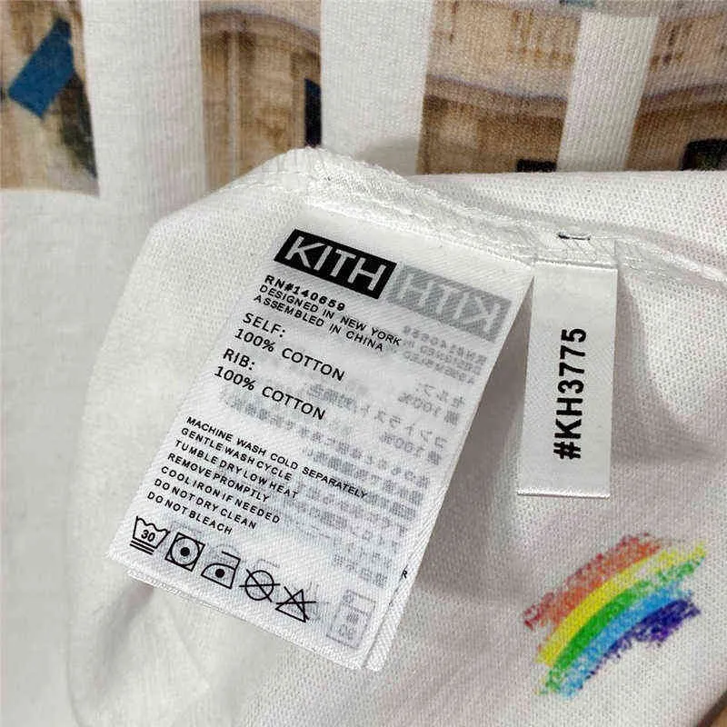 Kith Tshirt Uomo Donna 11 Alta qualità Parigi Edizione limitata KITH Tee Architecture Graghic Stampa Top Casual Manica corta G12072594133