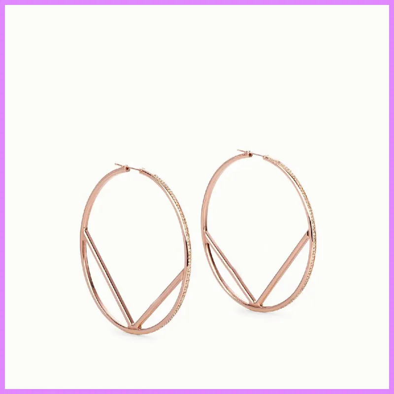 Nuevos pendientes redondos redondos para mujeres Arendería de moda Joya de diseñador para regalos Cartas de damas Ear Studs de alta calidad Rose D2269W